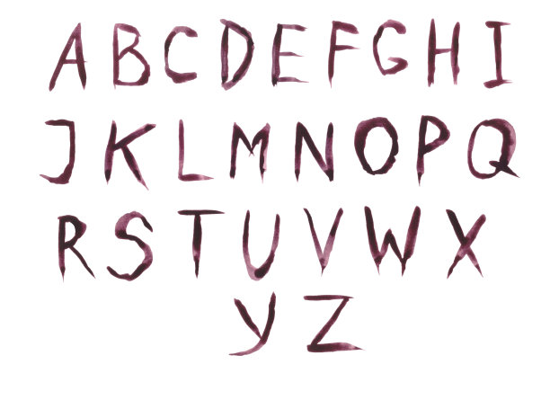 字体,字母表次序,大写字母