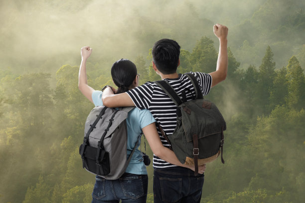 背包族,徒步旅行,山