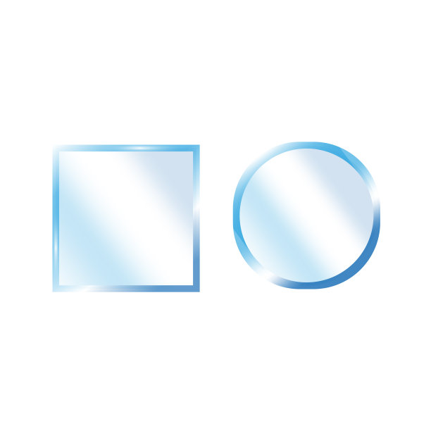 玻璃材质方块矩形圆圈