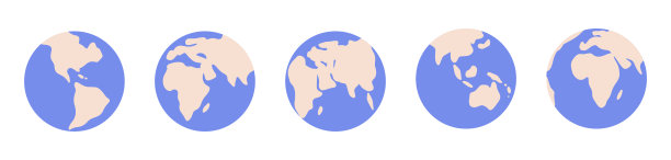 圆形徽章现代扁平风格图