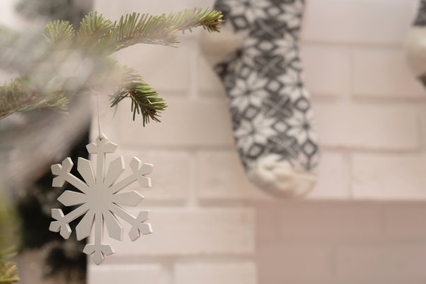 圣诞装饰物,圣诞树,雪花