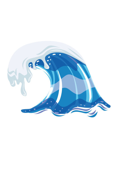 海啸,溅,海浪