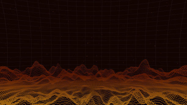 矢量彩色立体分形图案