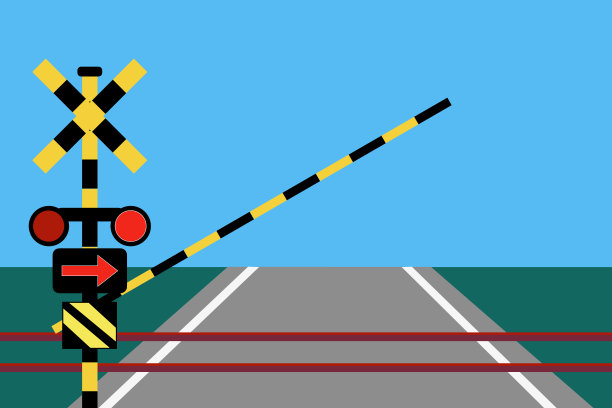 铁道路口,道路信号灯,交通箭头标志
