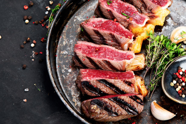肉眼牛排,沙朗牛排,半熟品