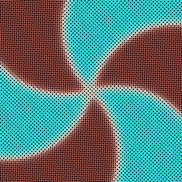 蓝绿几何六边形无缝图案