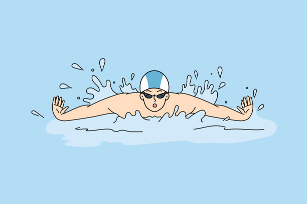 游泳运动员准备跳水