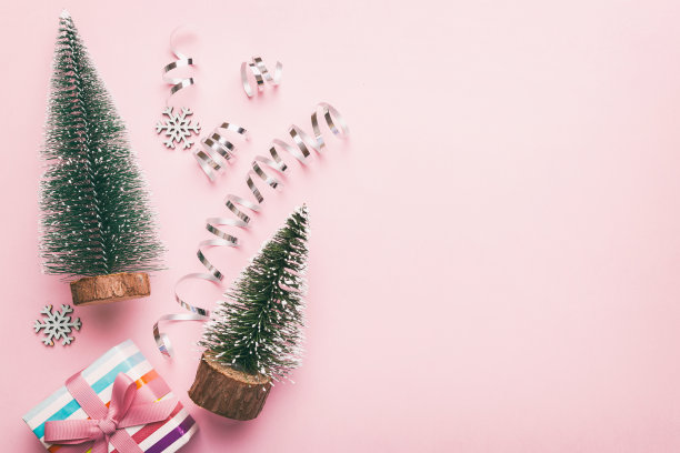 冬季雪景圣诞装饰背景图