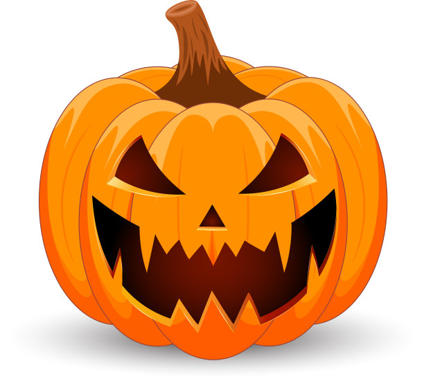 空心南瓜灯,卡通,标签