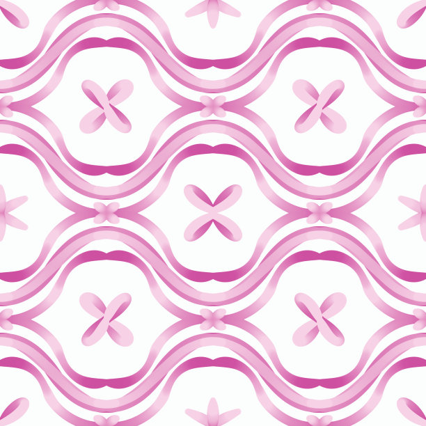 多彩几何花卉拼接图案