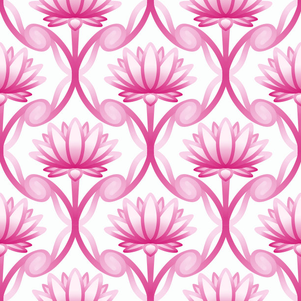 多彩几何花卉拼接图案