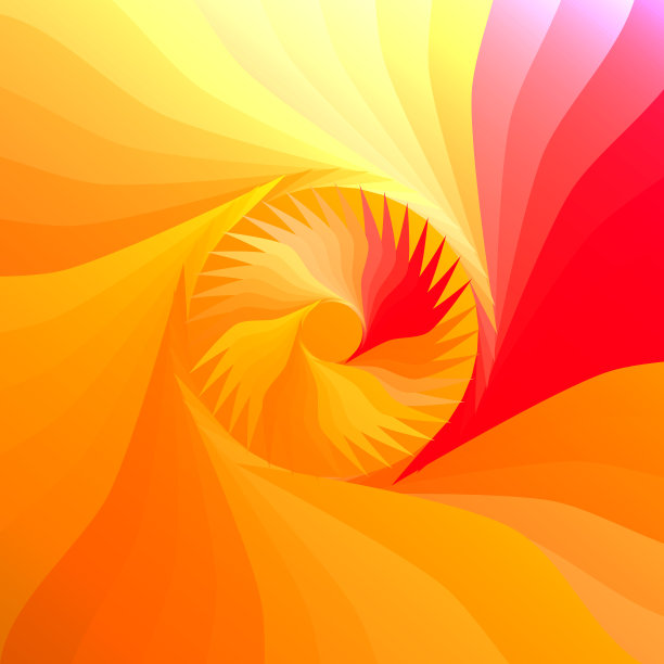 矢量彩色立体分形图案