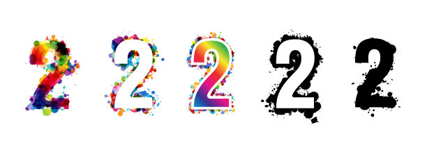 墨水,多色背景,字体