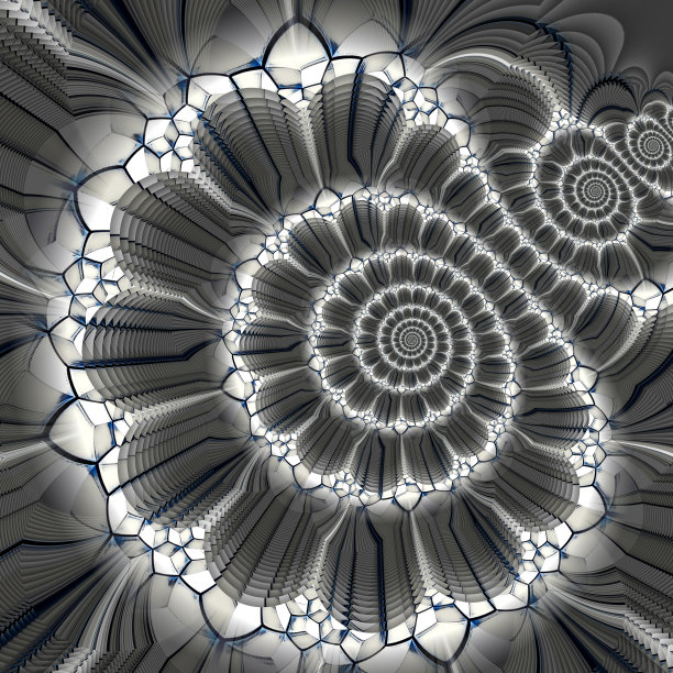 精美复古风圆形几何花纹