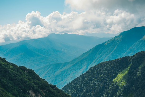山谷,高山,山