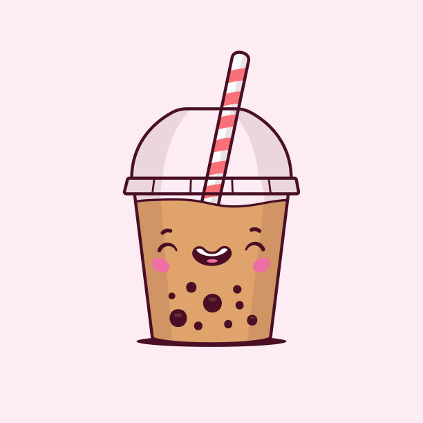 卡通,茶,杯
