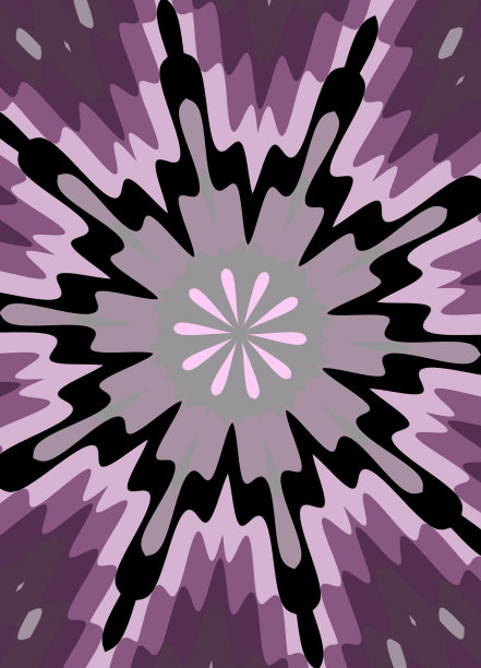 精美圆形渐变花纹图案