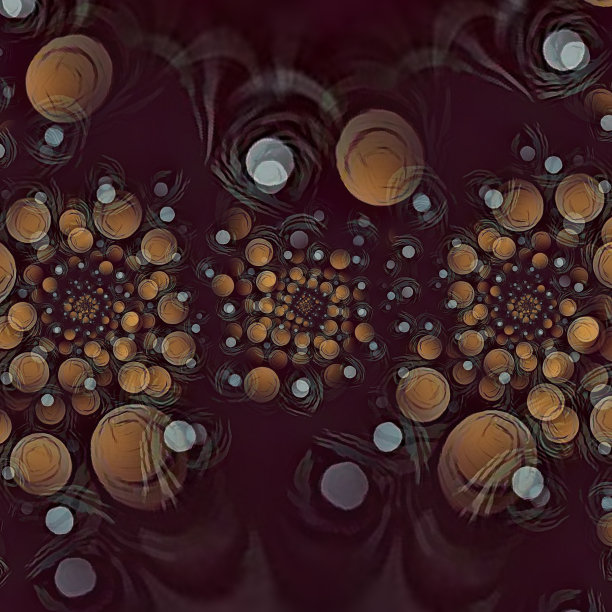 精美复古风圆形几何花纹