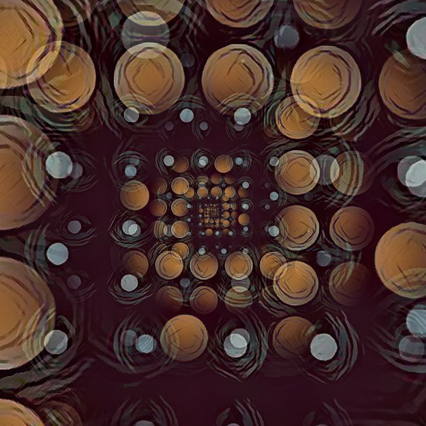 精美复古风圆形几何花纹