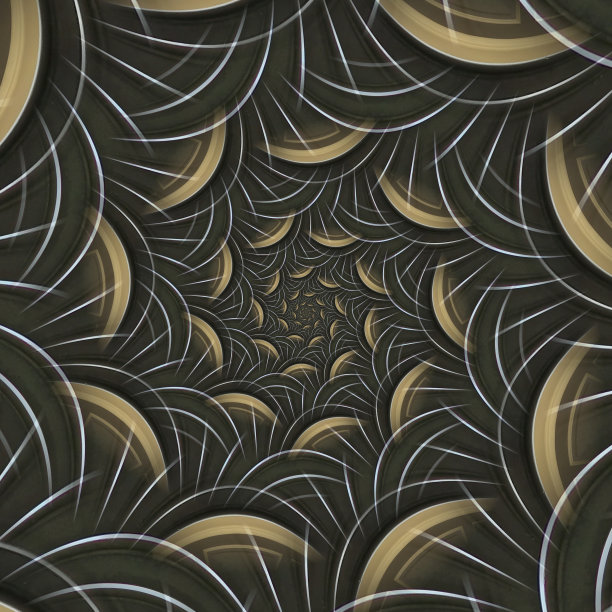 精美复古风圆形几何花纹