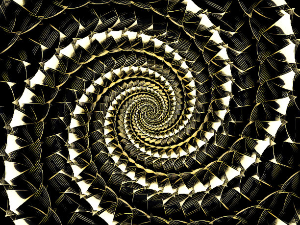 精美复古风圆形几何花纹