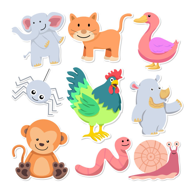 治愈动画图片贴纸插图