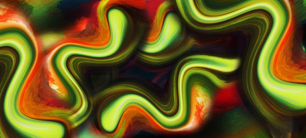 绚丽多彩的流动纹理图案