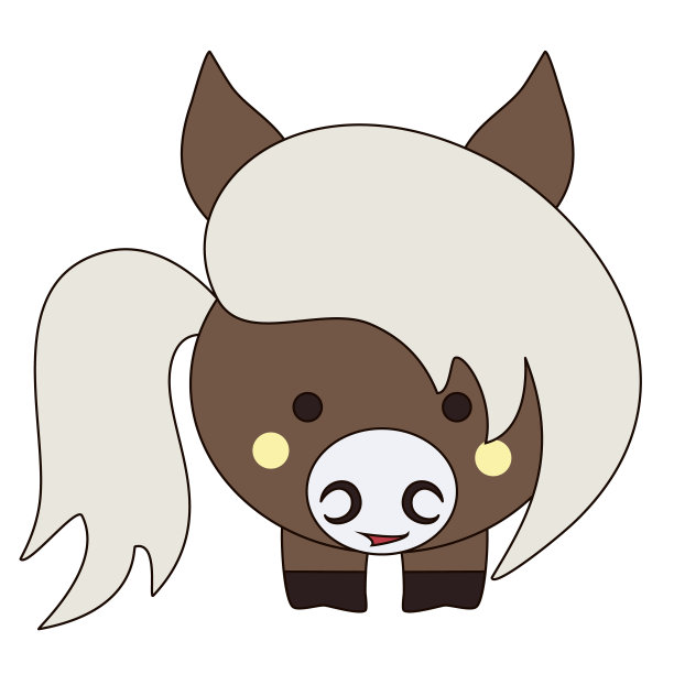 马年卡通形象可爱马