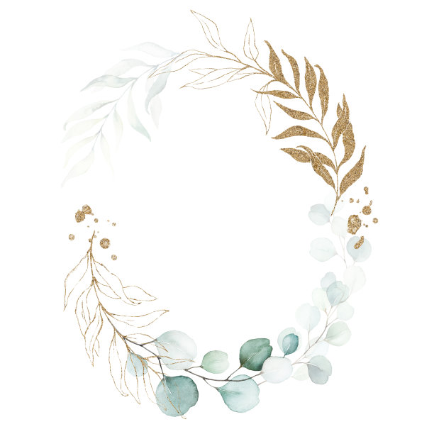 精美绿色圆形几何花纹图案