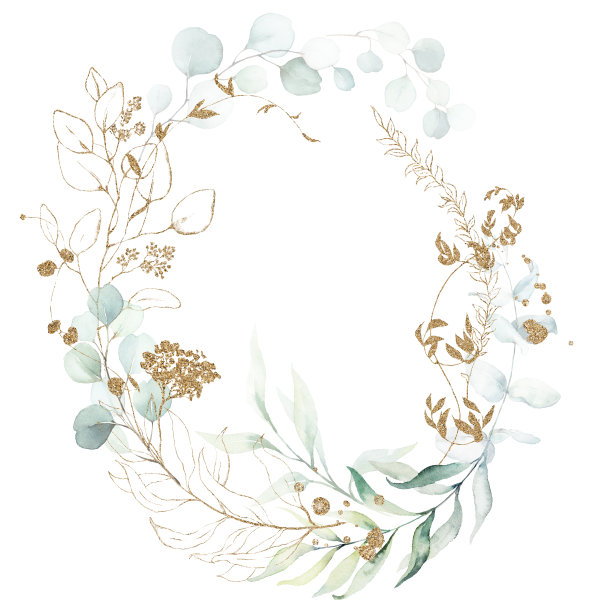 精美绿色圆形几何花纹图案