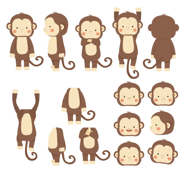 荡秋千可爱卡通