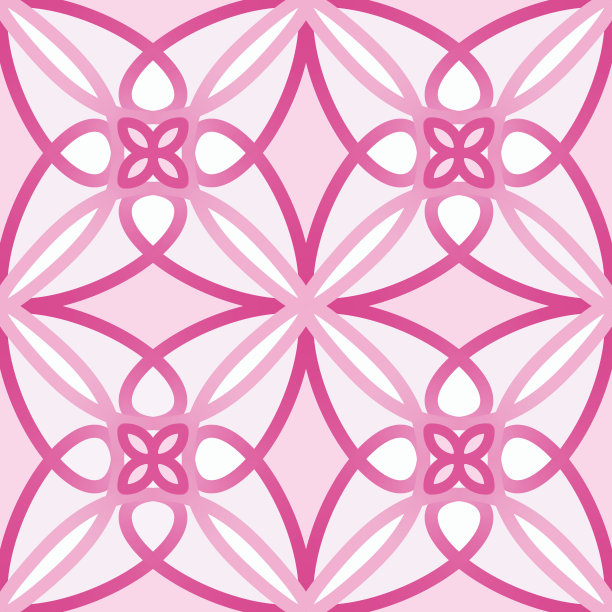 多彩几何花卉拼接图案