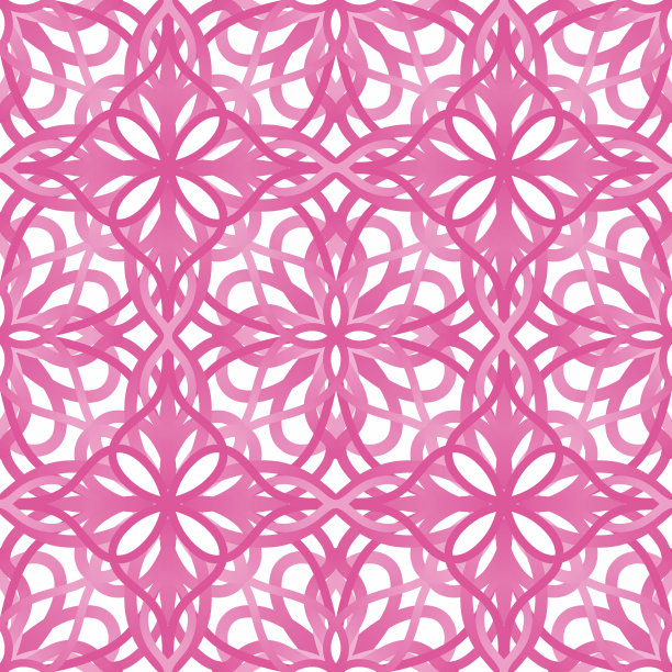 多彩几何花卉拼接图案