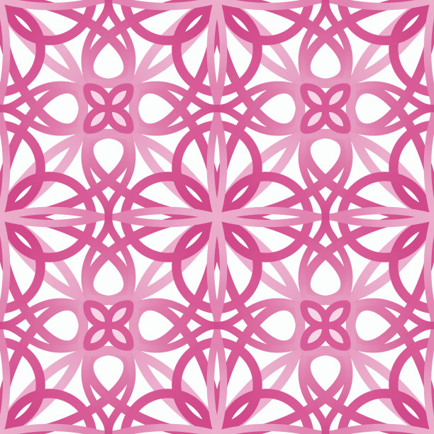 多彩几何花卉拼接图案