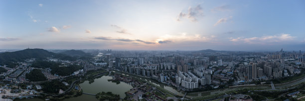 长沙城市地标航拍全景
