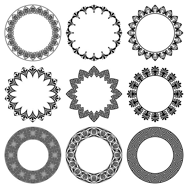 圆形古典传统花纹