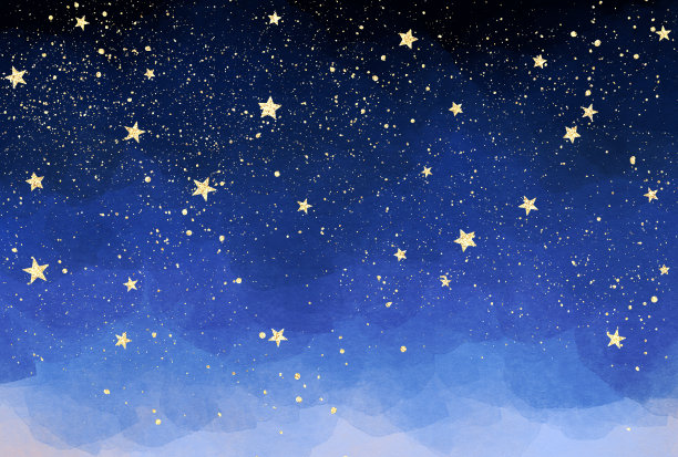 蓝色星空璀璨星空