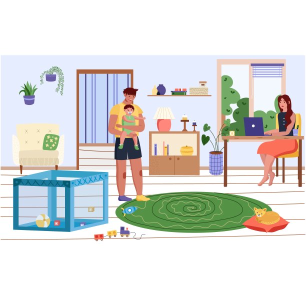 日常生活场景插画