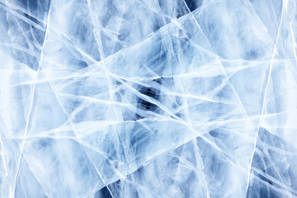蓝色冰面纹理背景图