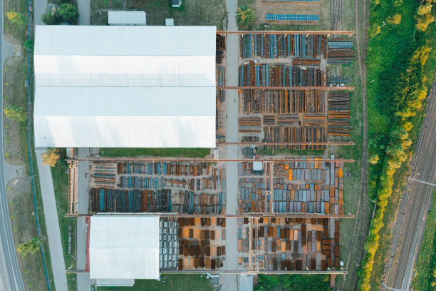 钢结构厂房鸟瞰图