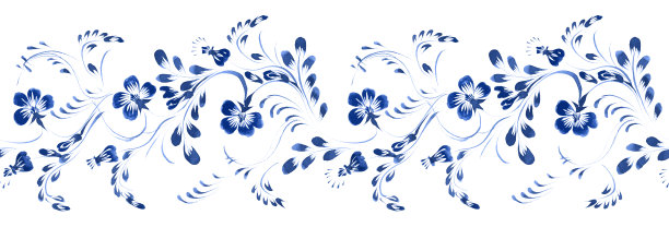 田园风格复古花纹印花