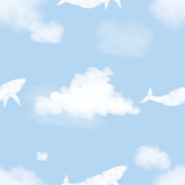 鲸鱼云纹