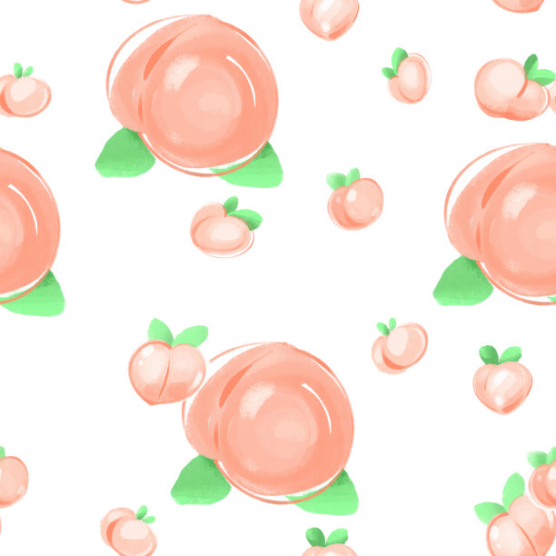 水蜜桃插画素材