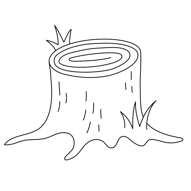 简约风格卡通树木插画