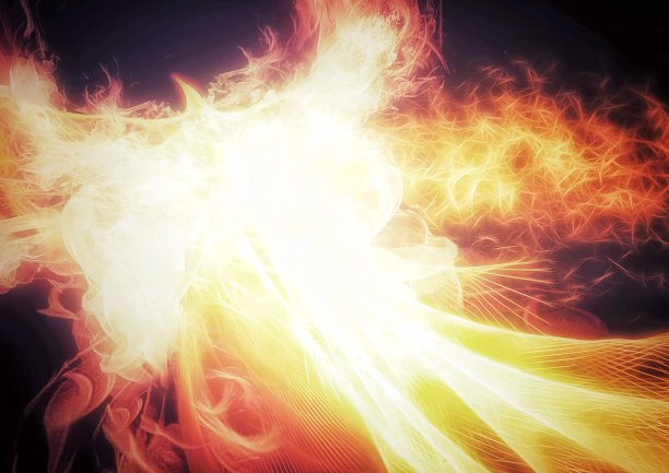 金红色凤凰插画