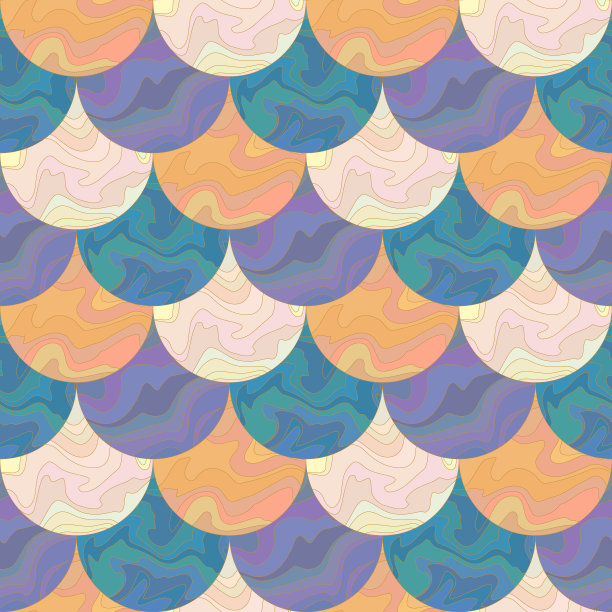 鳞纹矢量插画