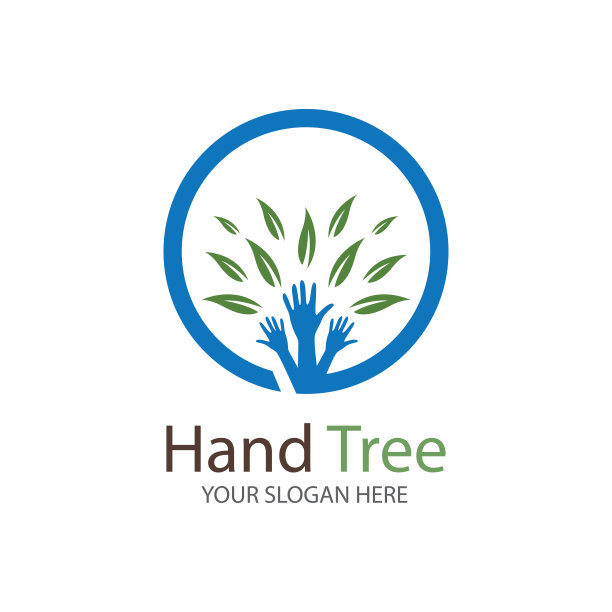 绿叶手掌logo环保森林标志