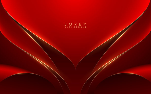 大红色渐变光线背景