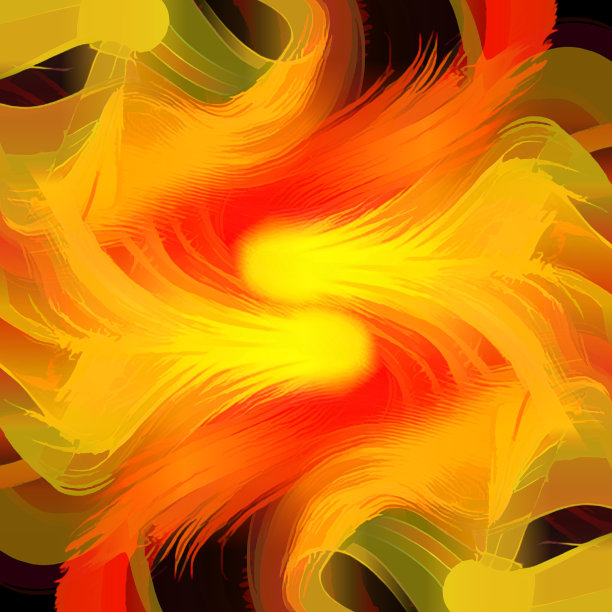 炫彩流动的火焰抽象图案