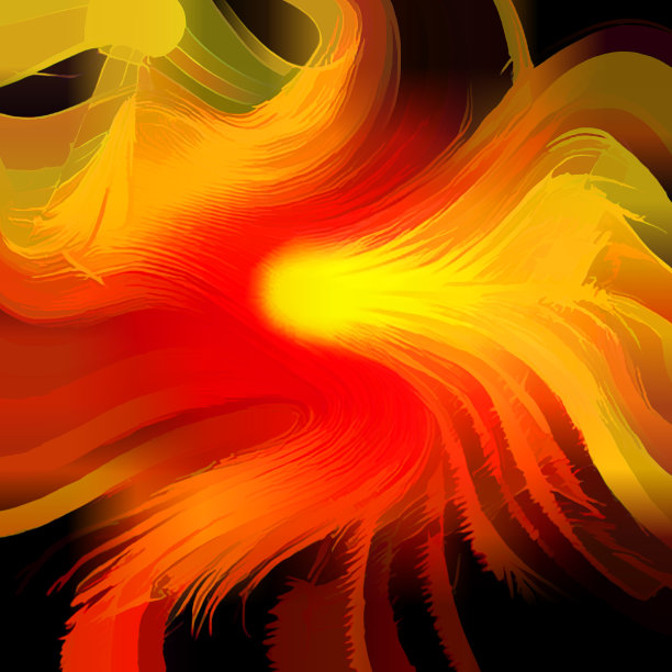 炫彩流动的火焰抽象图案